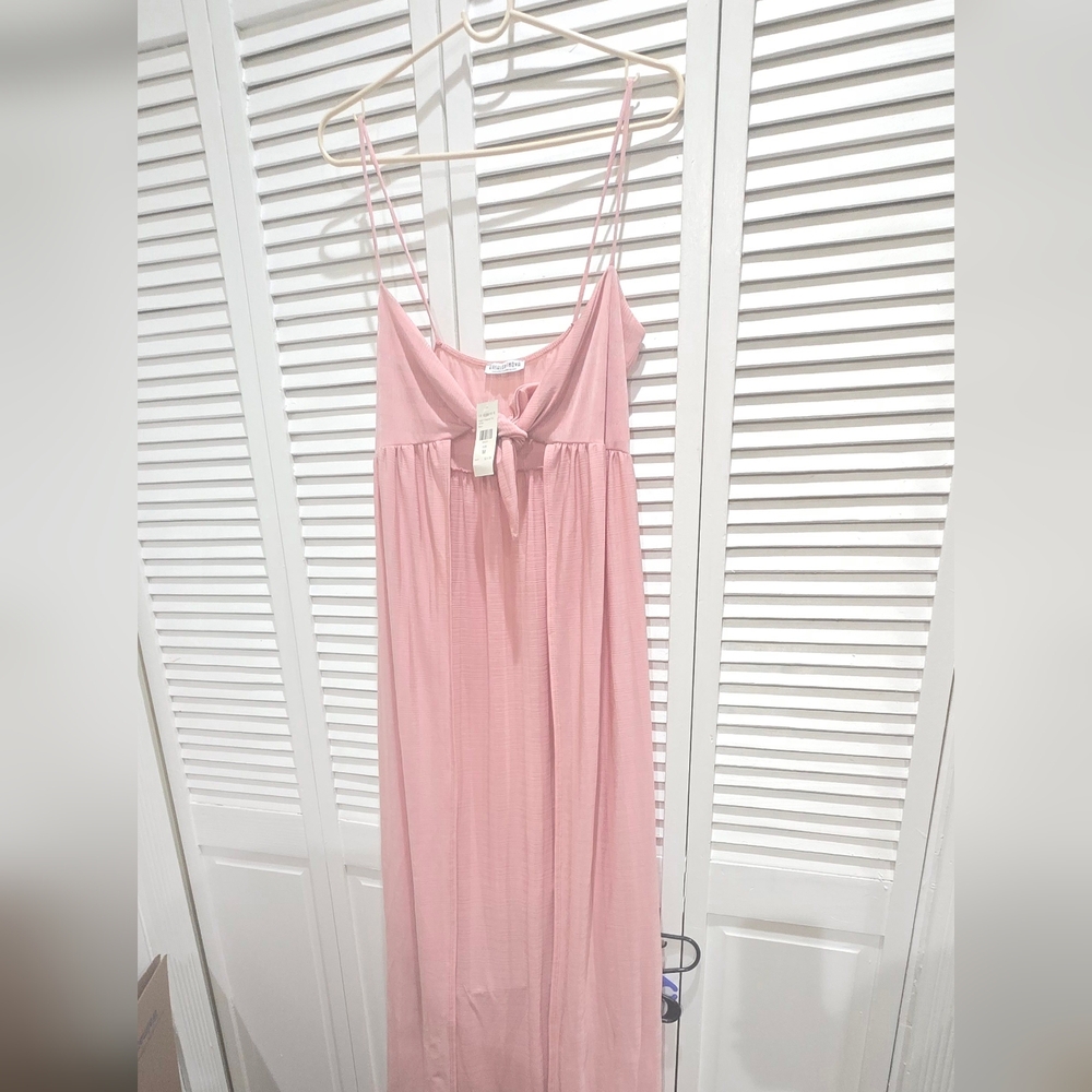 Elegant Pink Tie Front top..can Use as A Swim Cover Or Lingerie Size M